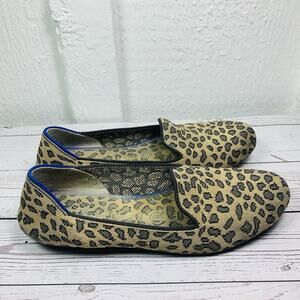 Rothys Loafer Womens 8 Flats Leopard Animal Print Comfort Shoes Slip Ons